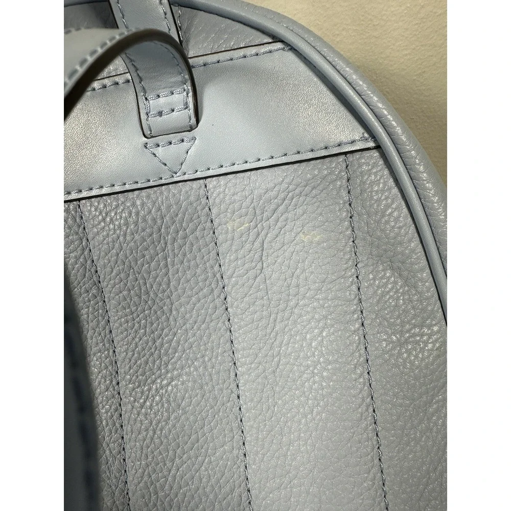 Michael Kors Kenly Medium Light Sky Leather Backpack Pebble‎
